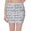Big Golf Ball Pattern Print Pencil Mini Skirt