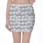 Big Golf Ball Pattern Print Pencil Mini Skirt