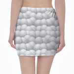 Big Golf Ball Pattern Print Pencil Mini Skirt