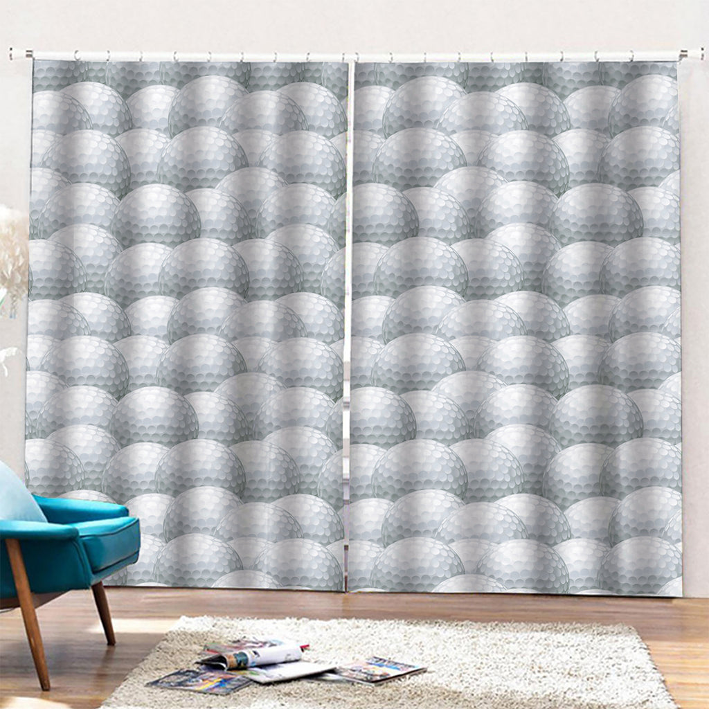 Big Golf Ball Pattern Print Pencil Pleat Curtains