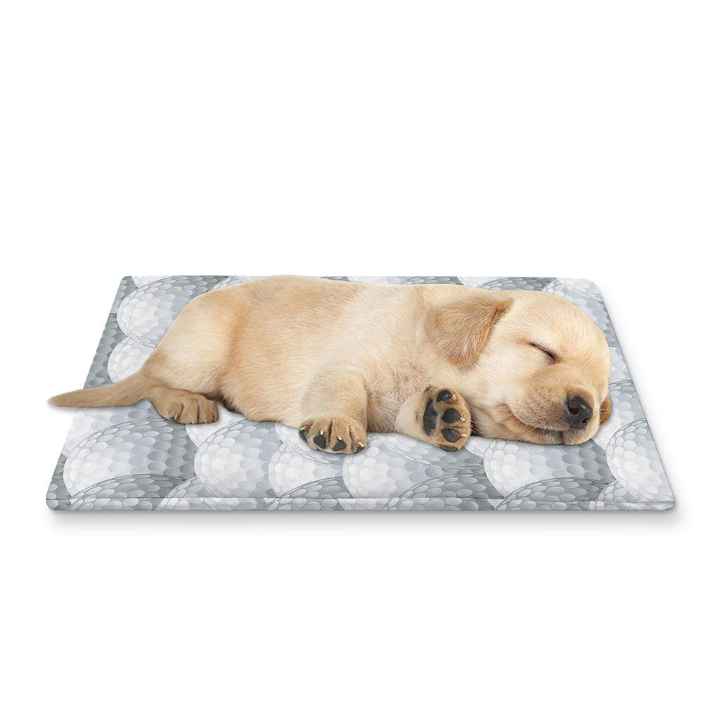 Big Golf Ball Pattern Print Pet Cooling Mat Cover