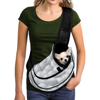 Big Golf Ball Pattern Print Pet Sling Carrier