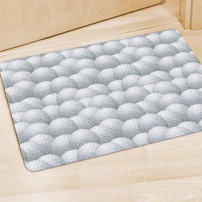 Big Golf Ball Pattern Print Polyester Doormat