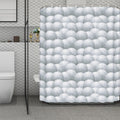 Big Golf Ball Pattern Print Polyester Shower Curtain