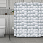Big Golf Ball Pattern Print Polyester Shower Curtain