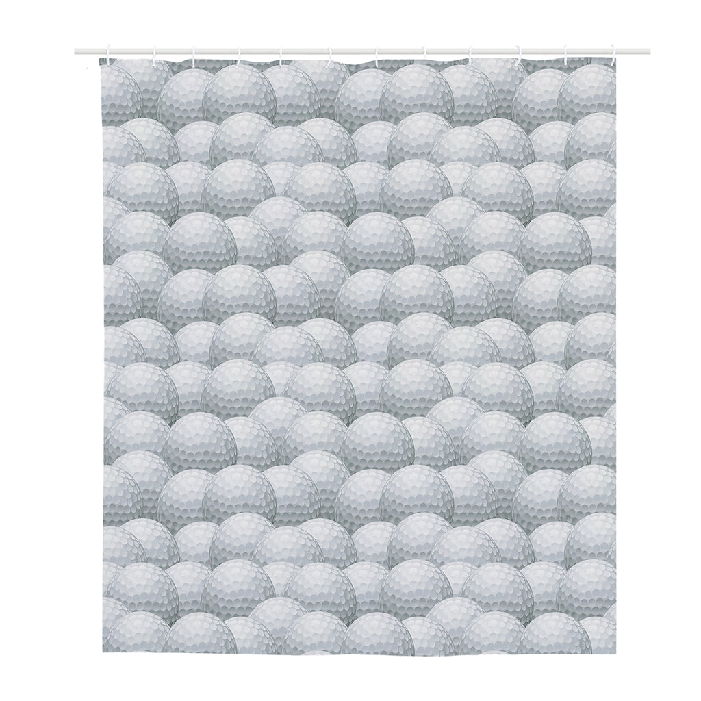 Big Golf Ball Pattern Print Polyester Shower Curtain