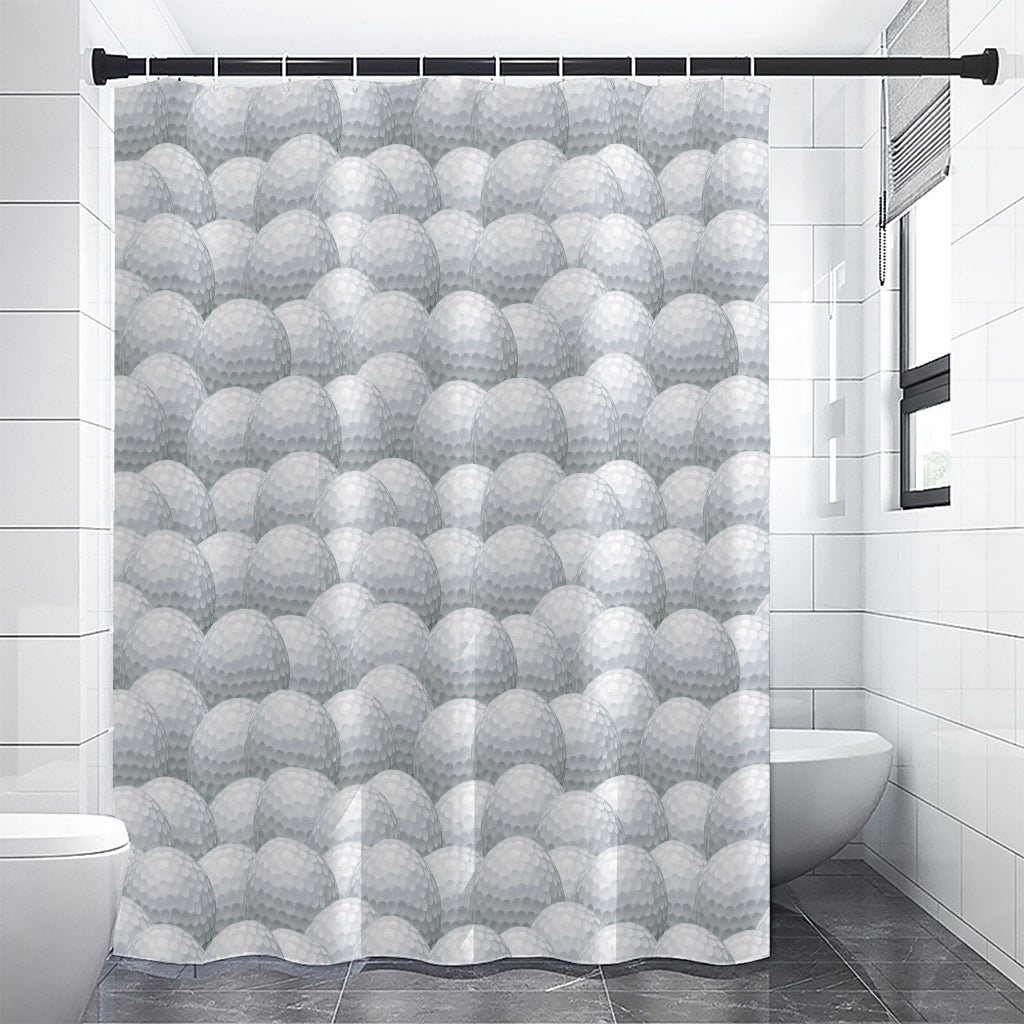 Big Golf Ball Pattern Print Premium Shower Curtain