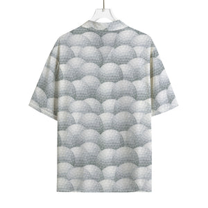 Big Golf Ball Pattern Print Rayon Hawaiian Shirt