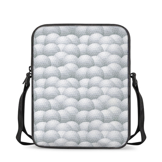 Big Golf Ball Pattern Print Rectangular Crossbody Bag