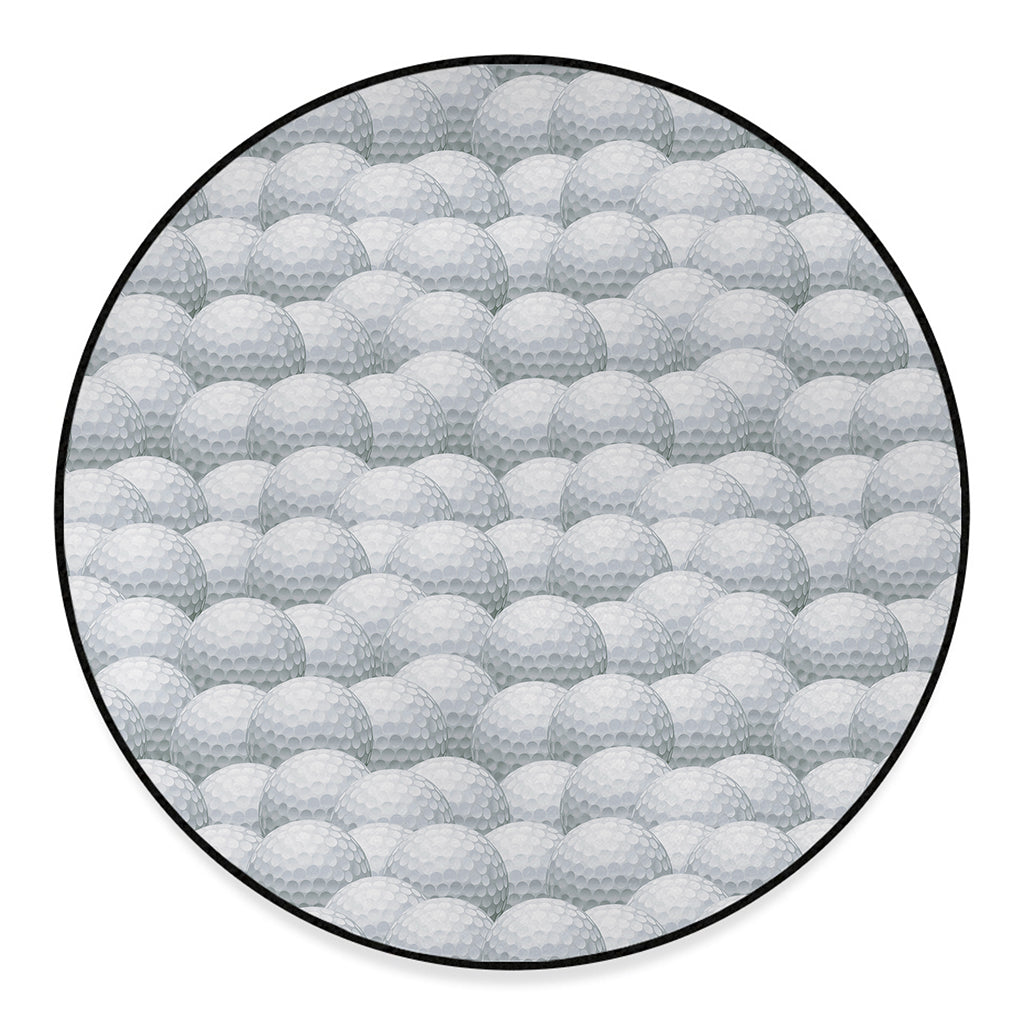 Big Golf Ball Pattern Print Round Floor Mat