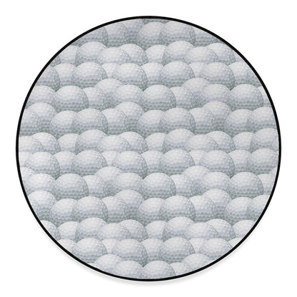 Big Golf Ball Pattern Print Round Floor Mat
