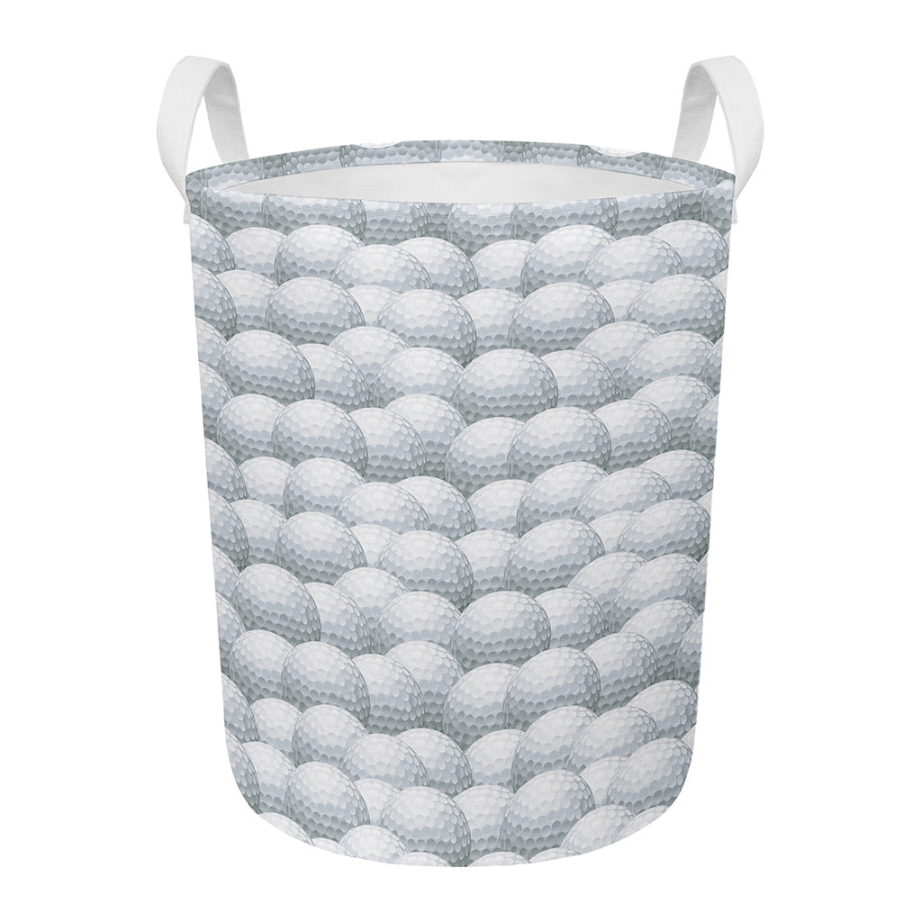 Big Golf Ball Pattern Print Round Laundry Basket