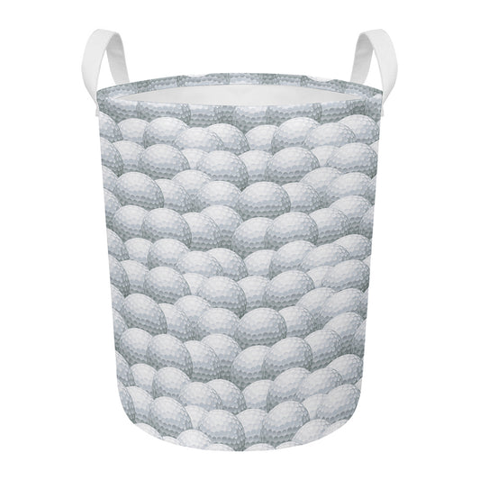 Big Golf Ball Pattern Print Round Laundry Basket