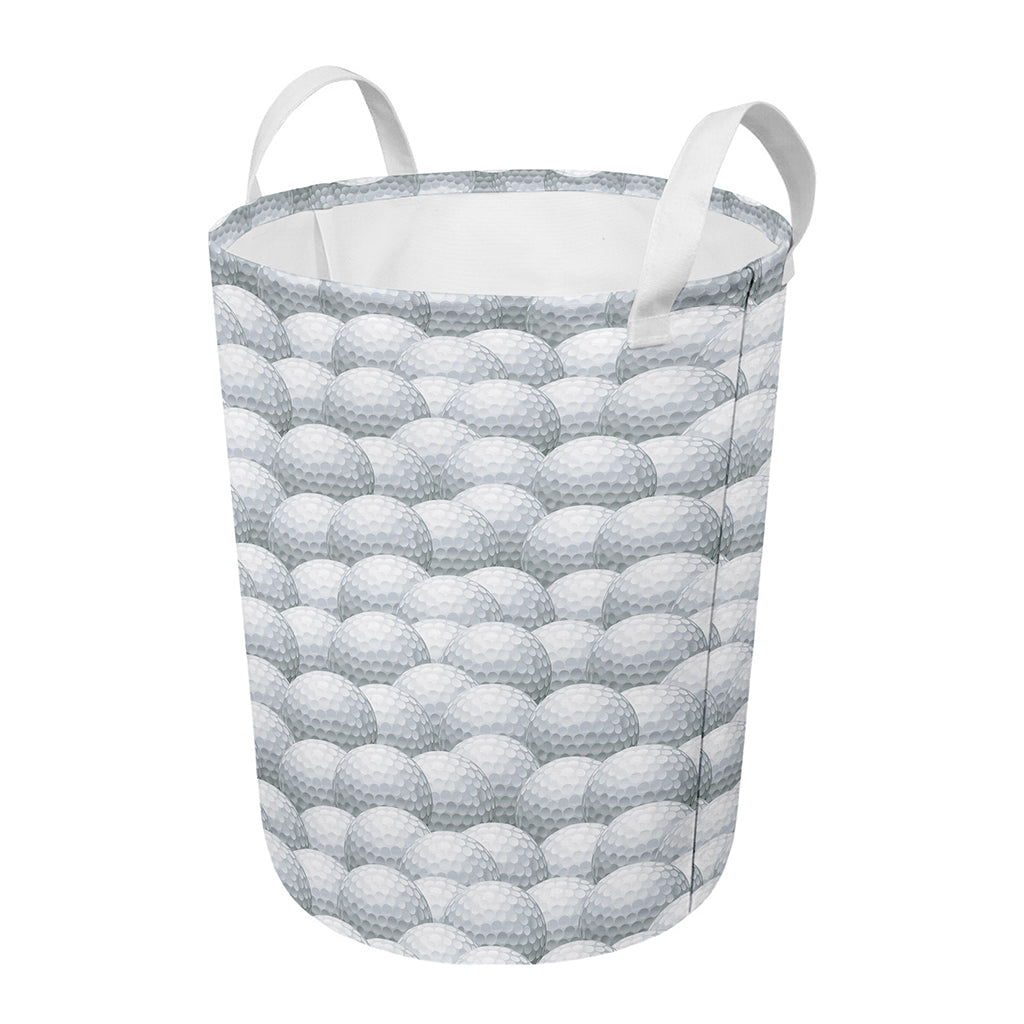 Big Golf Ball Pattern Print Round Laundry Basket