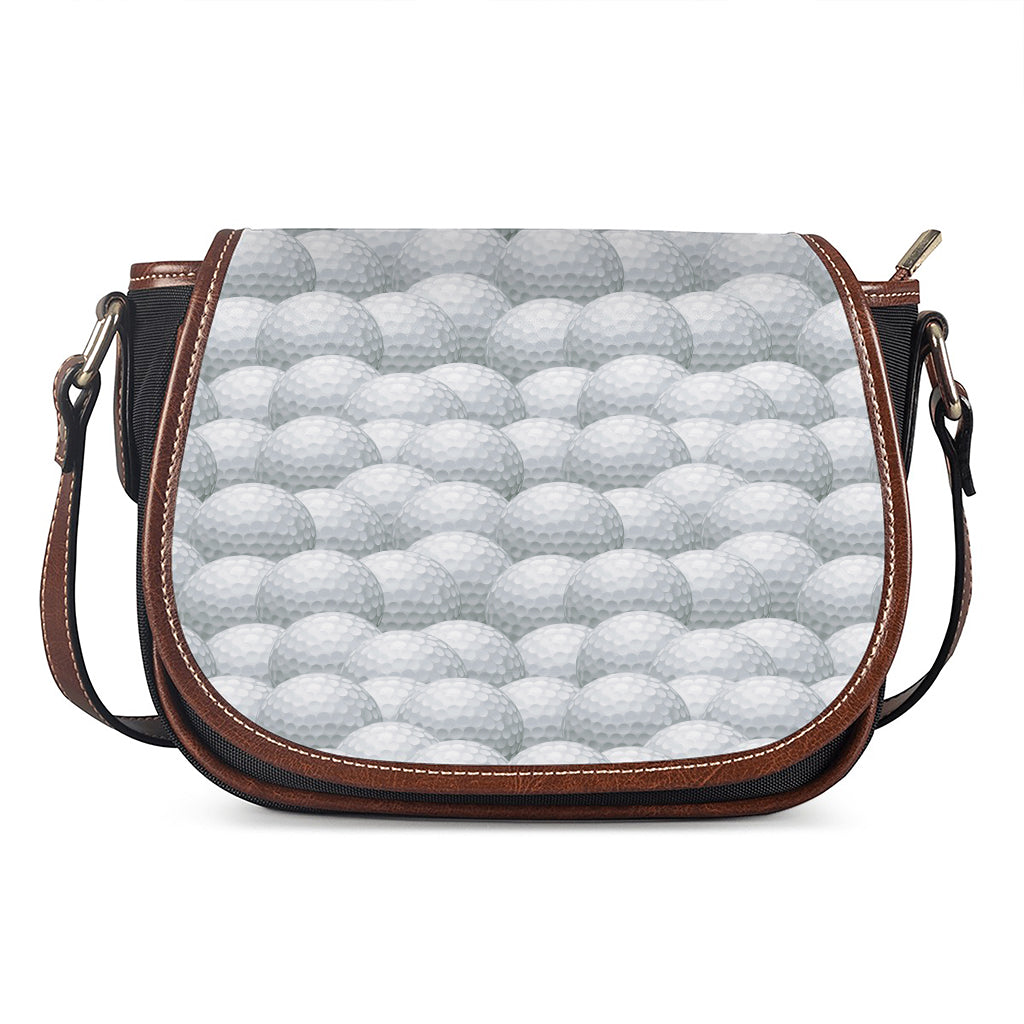 Big Golf Ball Pattern Print Saddle Bag
