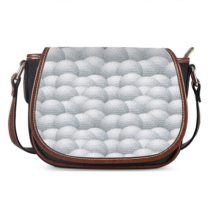 Big Golf Ball Pattern Print Saddle Bag