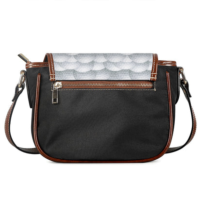 Big Golf Ball Pattern Print Saddle Bag