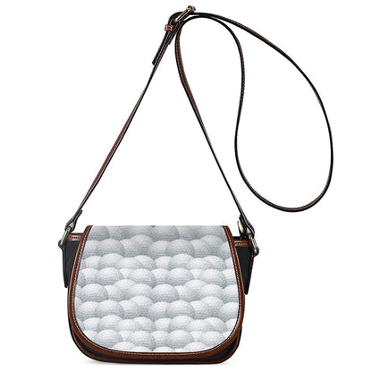Big Golf Ball Pattern Print Saddle Bag