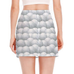 Big Golf Ball Pattern Print Side Slit Mini Skirt