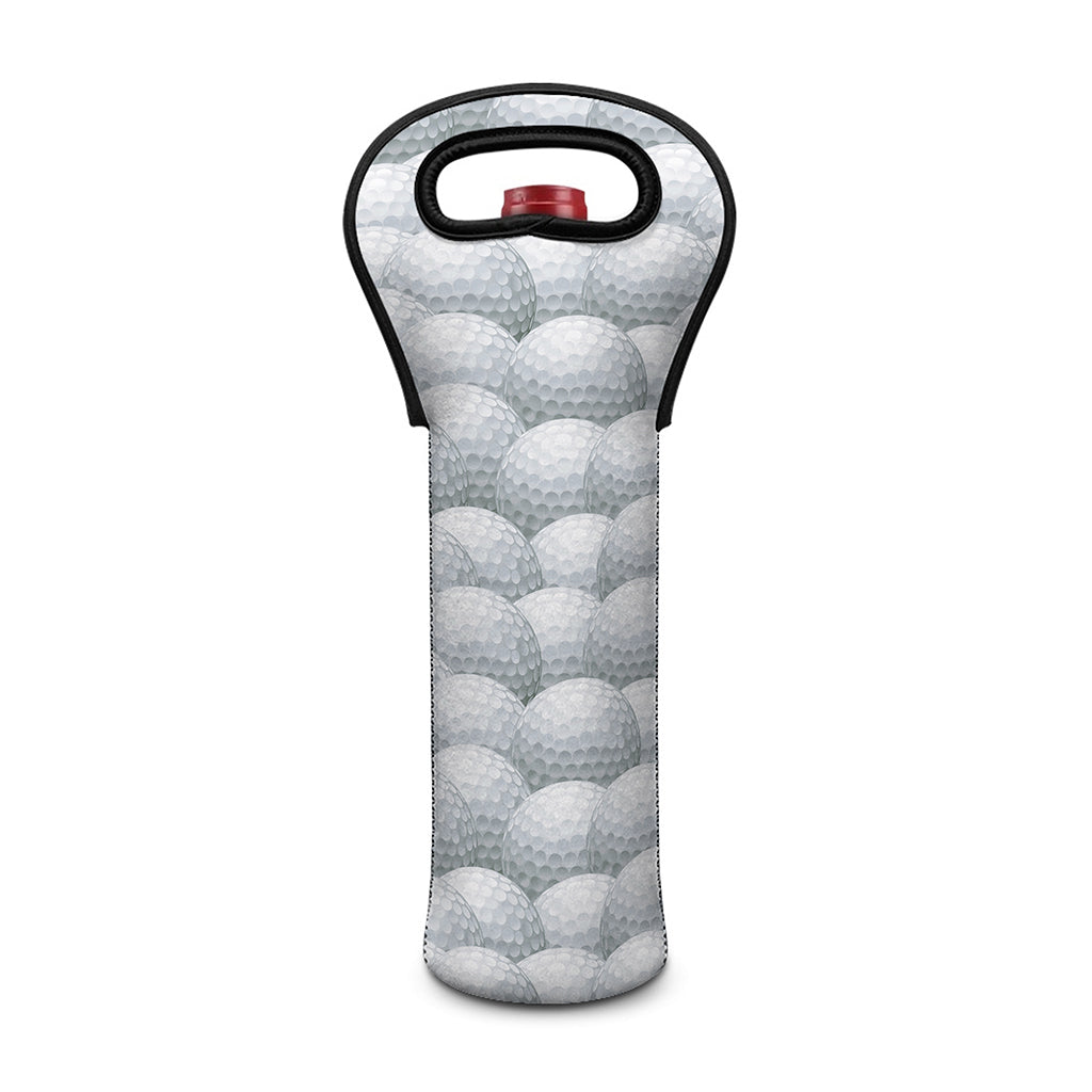 Big Golf Ball Pattern Print Single Neoprene Wine Tote