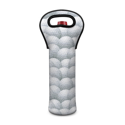 Big Golf Ball Pattern Print Single Neoprene Wine Tote