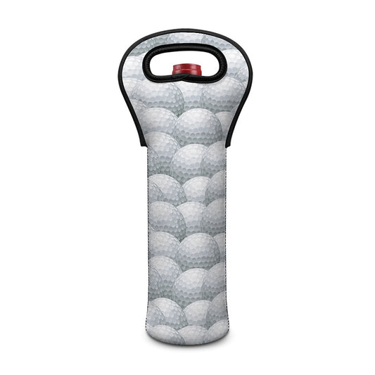 Big Golf Ball Pattern Print Single Neoprene Wine Tote