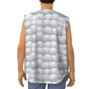 Big Golf Ball Pattern Print Sleeveless Baseball Jersey