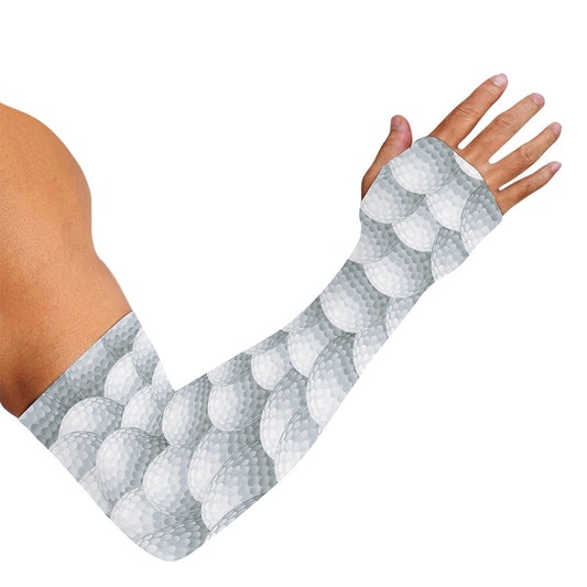 Big Golf Ball Pattern Print Sun Protection Arm Sleeves