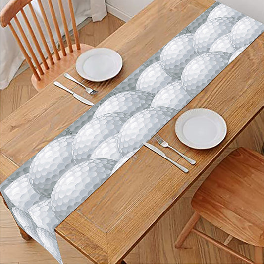 Big Golf Ball Pattern Print Table Runner
