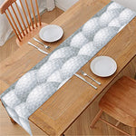 Big Golf Ball Pattern Print Table Runner