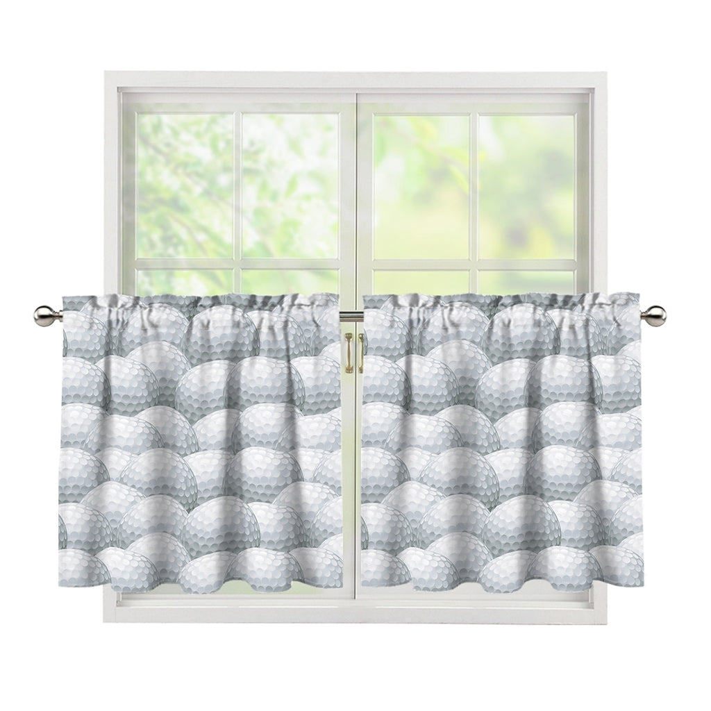 Big Golf Ball Pattern Print Tier Curtains