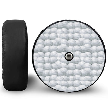 Big Golf Ball Pattern Print Tire Cover With Camera Hole
