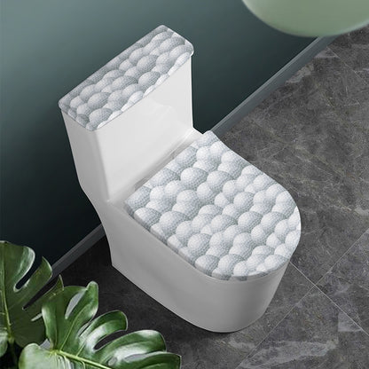 Big Golf Ball Pattern Print Toilet Lid And Tank Cover Set
