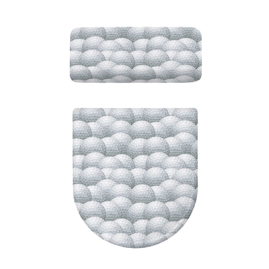 Big Golf Ball Pattern Print Toilet Lid And Tank Cover Set