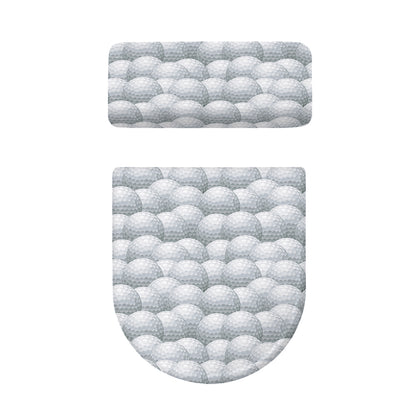 Big Golf Ball Pattern Print Toilet Lid And Tank Cover Set