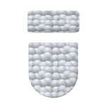 Big Golf Ball Pattern Print Toilet Lid And Tank Cover Set