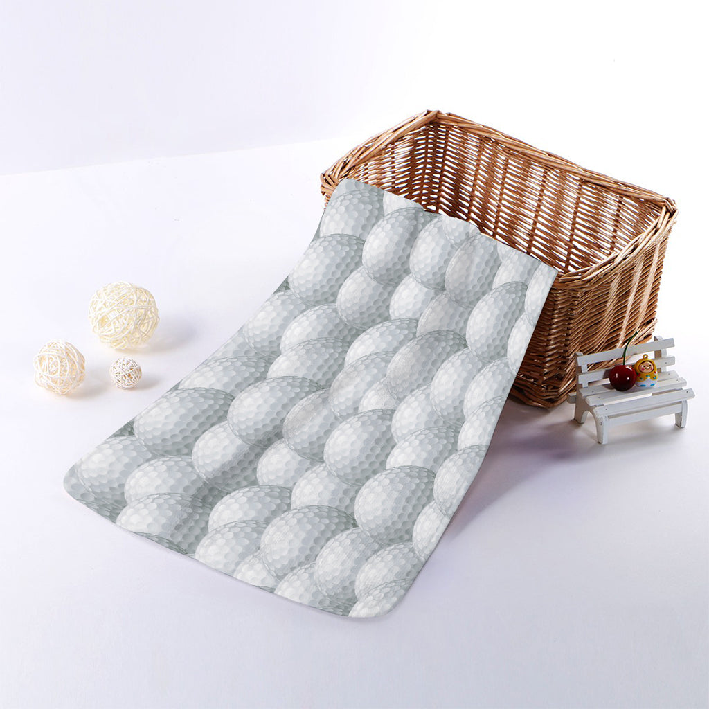 Big Golf Ball Pattern Print Towel