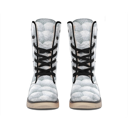 Big Golf Ball Pattern Print Winter Boots