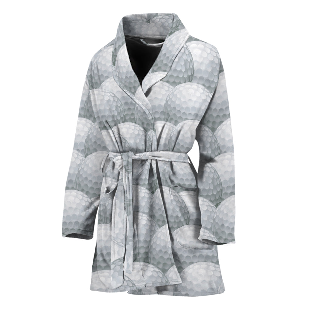 Big Golf Ball Pattern Print Women's Bathrobe