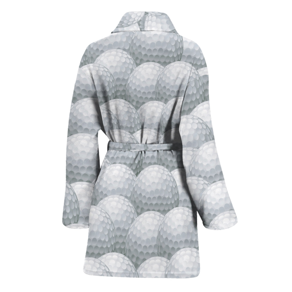 Big Golf Ball Pattern Print Women's Bathrobe