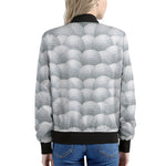 Big Golf Ball Pattern Print Women's Bomber Jacket