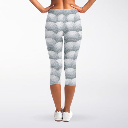 Big Golf Ball Pattern Print Women's Capri Leggings