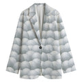 Big Golf Ball Pattern Print Women's Cotton Blazer