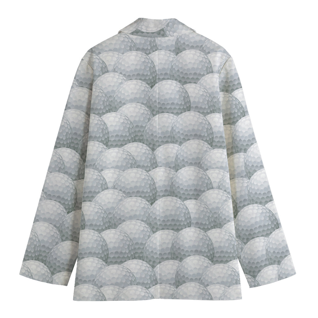 Big Golf Ball Pattern Print Women's Cotton Blazer