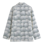 Big Golf Ball Pattern Print Women's Cotton Blazer