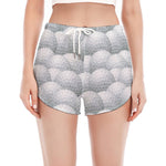 Big Golf Ball Pattern Print Women's Split Running Shorts