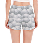 Big Golf Ball Pattern Print Women's Split Running Shorts