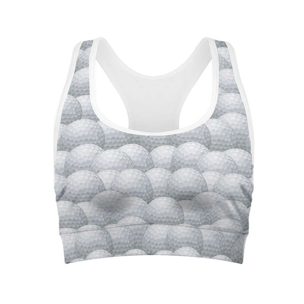 Big Golf Ball Pattern Print Women's Sports Bra