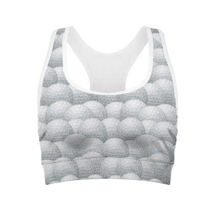 Big Golf Ball Pattern Print Women's Sports Bra