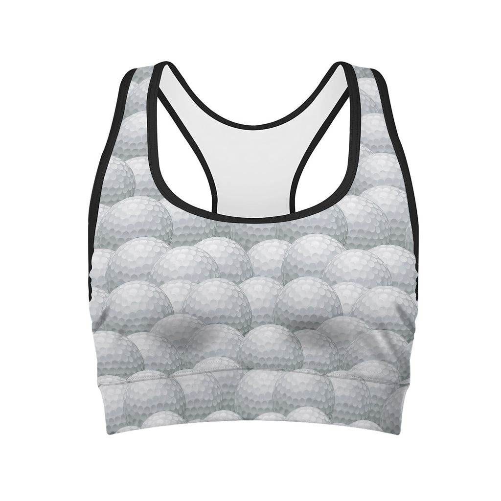 Big Golf Ball Pattern Print Women's Sports Bra
